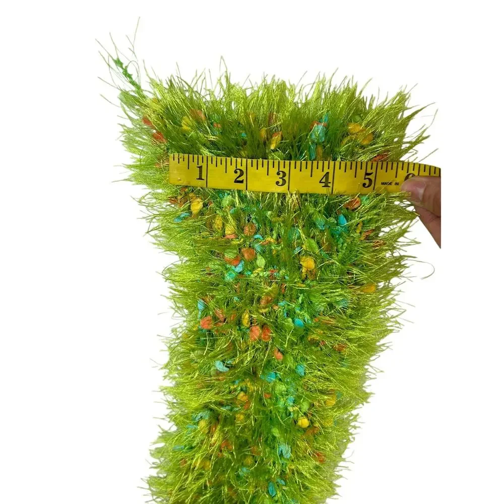 Vintage 90s Y2K Green Grass Vibrant Neck Scarf- Lime Green